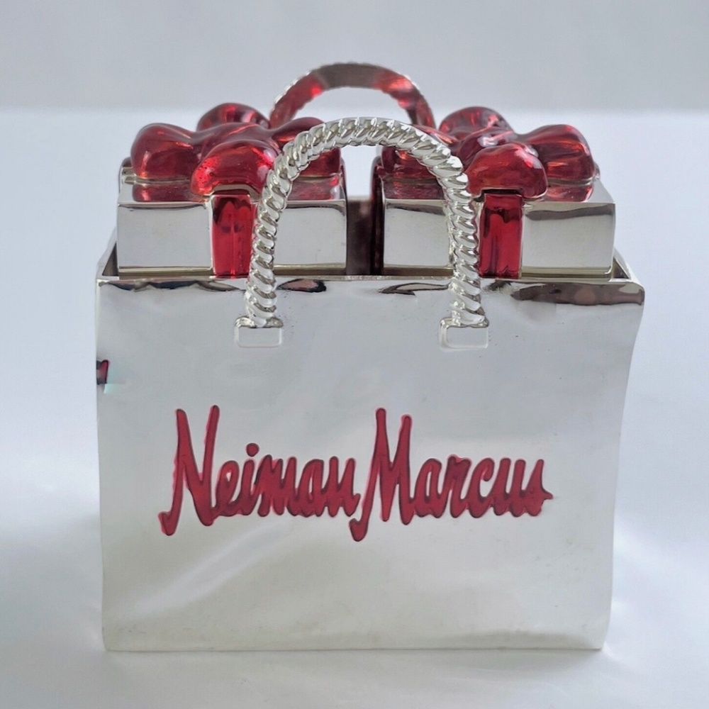 Neiman Marcus Silver Christmas Present Salt & Pepper Shaker or Ornament